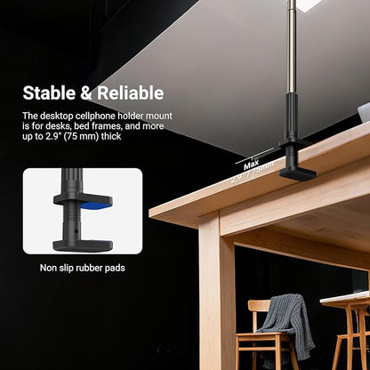 NEEWER Entry Level Version Phone Stand for Desk & Bed, 360° Adjustable Office Table Bedside Overhead Cell Phone Holder Mount Compatible with iPhone Samsung Android for Video Recording Filming, X6