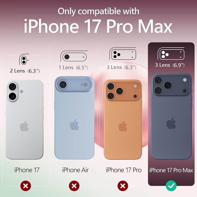 FireNova Magnetic for iPhone 17 Pro Max Case, Compatible with MagSafe, [Integrated Silicone Camera Control Button] [Camera Protection] Anti-Scratch Microfiber Lining Phone Case, 6.9", Lilac Purple