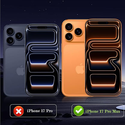 Camera Lens Protector for iPhone 17 Pro Max Camera Lens Protector [Strong Adsorption] [Not Easy to Break] Metal Tempered Glass Rear Camera Screen Cover - Dark Blue
