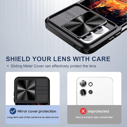 for Motorola Moto G Power 5G 2025 Case with Passionate Basketball, Metal Slide Camera Cover, Screen Protector, Anti-Peeping Privacy Safeguard, Camera Lens Protector Phone Case for Moto G Power 5G