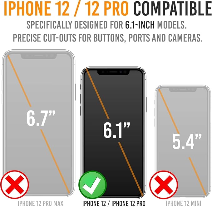 Alpatronix Battery Case for iPhone 12 Pro & iPhone 12 (6.1 inch), Strong Slim Portable Protective Extended Charging Cover with Wireless Charging, Lightning Input, Apple Pay, CarPlay- Matte Black