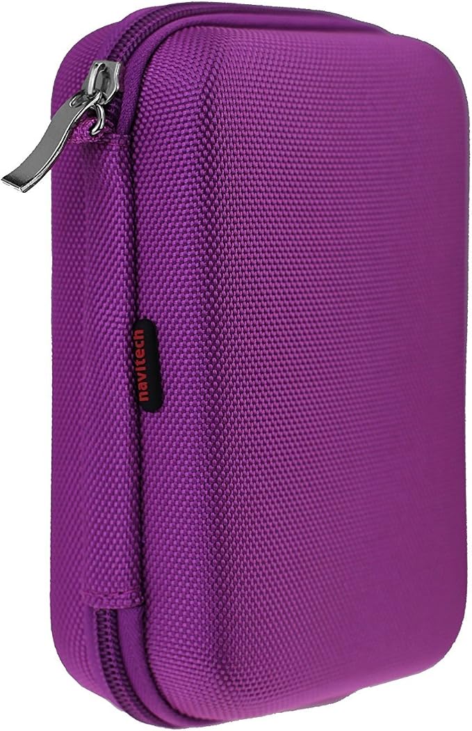 Navitech Purple Power Bank EVA Cover/Case/Travel Case Compatible with Puridea 10000mAh Portable Charger