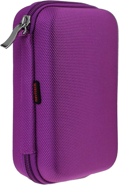 Navitech Purple Power Bank EVA Cover/Case/Travel Case Compatible with Puridea 10000mAh Portable Charger