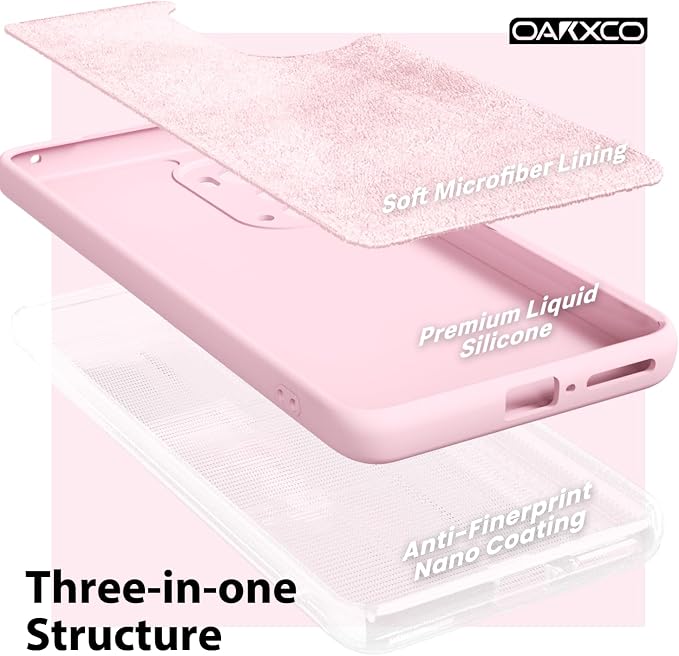 oakxco for Motorola Moto Edge Plus 2022/Edge Plus 5G UW 2022 Phone Case Liquid Silicone, Thin Slim Soft Rubber Gel TPU Plain Simple Cover for Women, Matte Solid Color, Pink Sand
