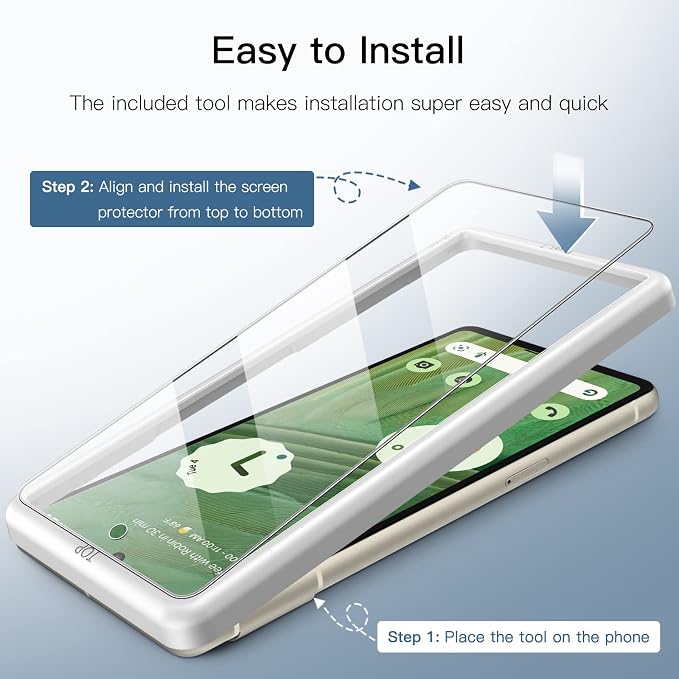 JETech Screen Protector for Google Pixel 7, 2+2 Pack | with Camera Lens Protector, HD Clear Tempered Glass, Anti-Scratch Protection, Easy Installation Tool