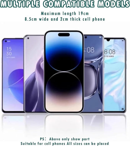 Shower Phone Holder Waterproof, 480° Rotating Wall Mount Adjustable Suction Cup Shower Phone Holder with HD Touch Screen, Fog-Proof Bathroom Case for 4-7 Inch Phones