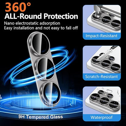 for Samsung Galaxy S26 Ultra Camera Lens Protector, Electroplated Matte Back with 9H Tempered Glass Lens Protector, [Strong Adsorption] [Case-Friendly] Metal Ring HD Clear Lens Cover, Gray