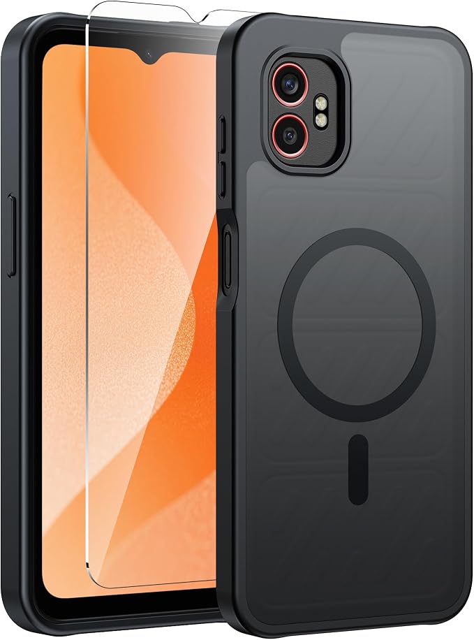 FNTCASE for Samsung-Galaxy XCover 7-Pro Case: for XCover 6 Pro Case Magnetic Translucent Matte Shockproof Slim Phone Cover - Military Grade Drop Proof Hard Back Anti-Fingerprint Protective Case