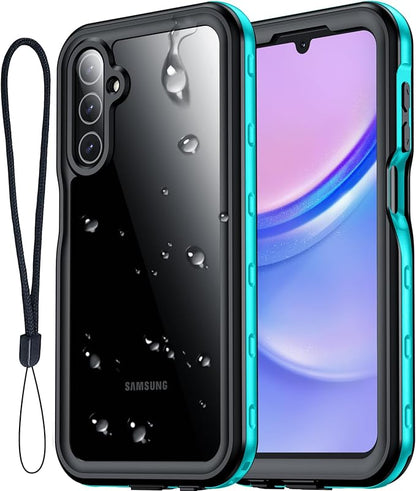 for Samsung Galaxy A15 5G Case Waterproof, [IP68 Underwater][Dropproof][Dustproof][Real 360] [Non-Slip] Heavy Duty Tough Rugged Shockproof Protective Phone Case for Galaxy A15 5G 6.5",Teal