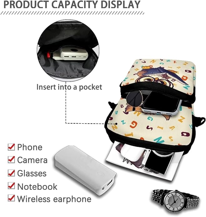 Men's Crossbody Bag, Small Cell Phone Wallet, Women's Shoulder Handbag, Travel Gym Bag