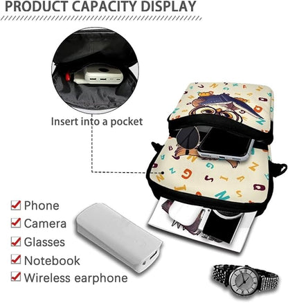 Men's Crossbody Bag, Small Cell Phone Wallet, Women's Shoulder Handbag, Travel Gym Bag