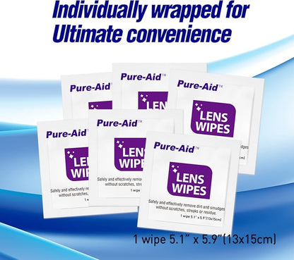 Lens Wipes, Cleans Eyeglasses Camera Lenses, Smart Phones and More (Lense Wipes 100ct (1pk))
