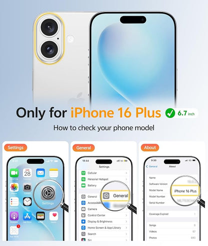 FNTCASE for iPhone 16 Plus Case: [Compatible with Magsafe] Translucent Matte Cases with [Full Camera Protection] [Screen Protector] Military Grade Shockproof Protective Phone Cover - White