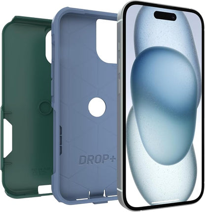 OtterBox iPhone 17e, iPhone 16e, iPhone 15, iPhone 14, & iPhone 13 Commuter Series Case - Regal Bay (Green & Blue) - Slim & Tough - Pocket-Friendly - with Port Protection