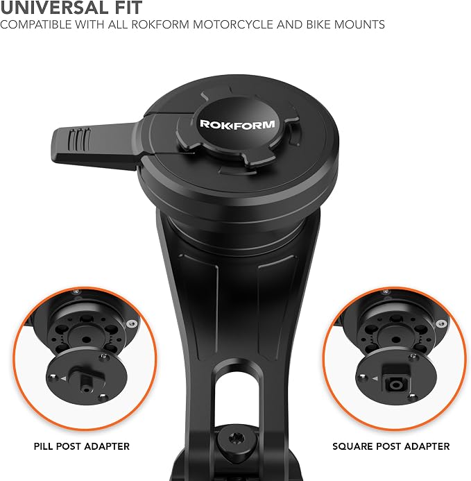 Rokform – Universal Motorcycle Mount Vibration Dampener, for Motorcycle and Bike Phone mounts, for iPhone, Samsung, & Pixel Twist Lock Cases (Black)