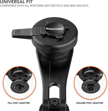 Rokform – Universal Motorcycle Mount Vibration Dampener, for Motorcycle and Bike Phone mounts, for iPhone, Samsung, & Pixel Twist Lock Cases (Black)