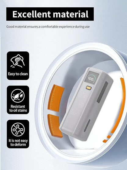 Case for Xiaomi 212W HyperCharge P03MI Power Bank 25000 mAh, Soft Silicone Protective Portable Scratch Shock Resistant with Lanyard,Grey.
