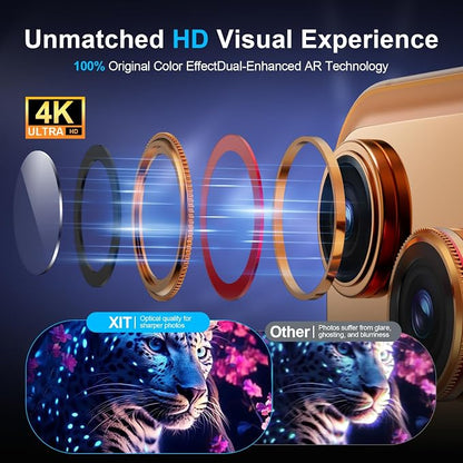 X-it 2-Pack Camera Lens Protector for iPhone 17 Pro Max/17 Pro, [Shatterproof & Impact Resistant] 9H High-Alumina Tempered Glass, Anti-Scratch, Dustproof, Strong Adsorption, Case Friendly, Ultra HD Clear