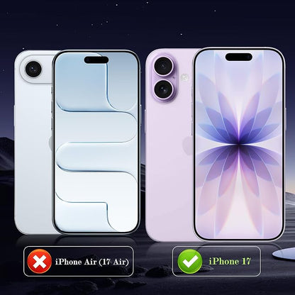 Camera Lens Protector for iPhone 17 Camera Lens Protector [Strong Adsorption] [Not Easy to Break] Metal Tempered Glass Rear Camera Screen Cover - Green