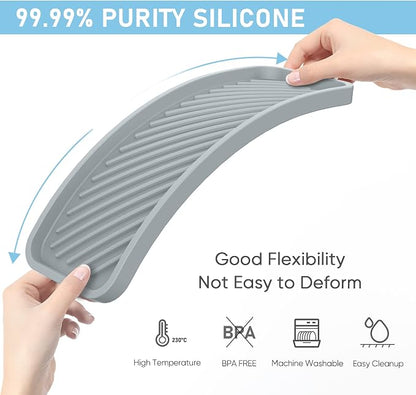 EG-SIPRO Silicone Sponge Holder, Kitchen Sink Organizer Tray, Sponge Caddy for Bathroom Counter, Dish Soap Holder, Scrubber, Soap Dispenser, Scouring Pad