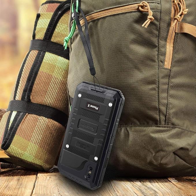 Beasyjoy for iPhone X Case iPhone 10 Metal Case Heavy Duty Cover with Screen Full Body Protection Shockproof Dustproof Drop Proof Rugged Durable Military Grade Defender 5.8 inch, Black