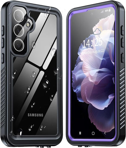 ANTSHARE for Samsung Galaxy S24 Plus Case Waterproof, Built-in Lens & Screen Protector 360° Full Body Heavy Duty Protective Shockproof IP68 Underwater Case for Galaxy S24 Plus (2024) 5G-Purple