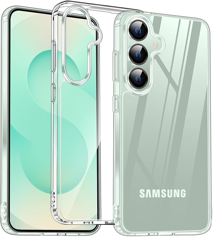 MOZOTER Designed for Samsung Galaxy S25 Plus Case Clear, [Not Yellowing] [15FT Military Grade Drop Protection] Scratch-Resistant Transparent Shockproof Slim Phone Case 6.7 Inch-Clear