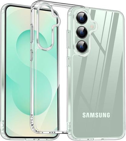 MOZOTER Designed for Samsung Galaxy S25 Plus Case Clear, [Not Yellowing] [15FT Military Grade Drop Protection] Scratch-Resistant Transparent Shockproof Slim Phone Case 6.7 Inch-Clear