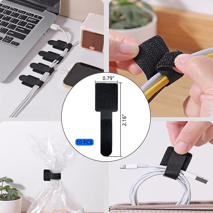 ELII 302PCS Cable Management Kit 4 Cable Sleeve,45Cable Clips | 11Cable Holders,22 Roll Cable Organizer Straps,200 Fastening Cable Ties,20 Cable Zip Tie Mounts, Computer, Under Desk