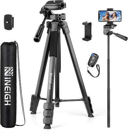 Phone Tripod, 83” Cell Phone Tripod for iPhone, Tall Tripods Selfie Stick with Wireless Remote Extendable Phone Holder Stand for Camera Photo Video Recording