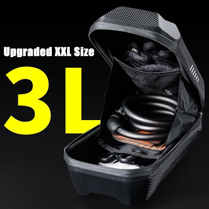 CHICLEW Portable Electric Scooter Bag, Quick Release Scooter Storage Bag with 2L/3L Large Capacity, Waterproof Front Handlebar Bag for Carrying Phone, Wallet, Tools