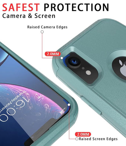 Diverbox for iPhone Xr Case [Shockproof] [Dropproof] [Dust-Proof],Heavy Duty Protection Phone Case Cover for Apple iPhone XR (Pine Green)