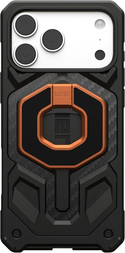 URBAN ARMOR GEAR UAG Magnetic Ring Stand Monarch Mag2 w/Built-in Bottle Opener - Ultra-Strong Double Magnet MagSafe Compatible Metal Phone Ring Grip 360 Rotation Kickstand, Burnt Orange