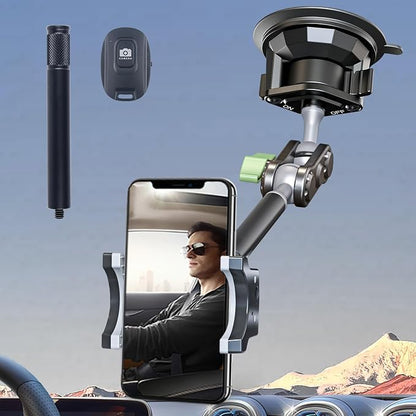 leepiya Phone Mount for car, 360° Adjustable Dashboard Windshield Car Phone Holder Mount, Ultra-Durable Metal,car Mount for Camera vlogging, Car Phone Mount for iPhone Samsung All Smartphones