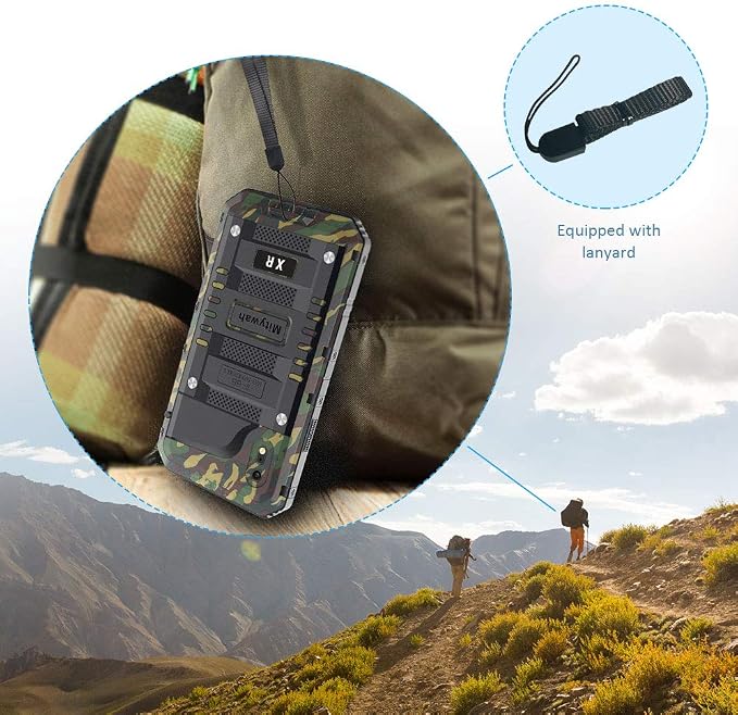 Mitywah Waterproof Case for iPhone XR, Heavy Duty Shockproof Case with Built-in Screen Protector, Full Body Underwater Protective Metal Case 6.1 inch, Camouflage
