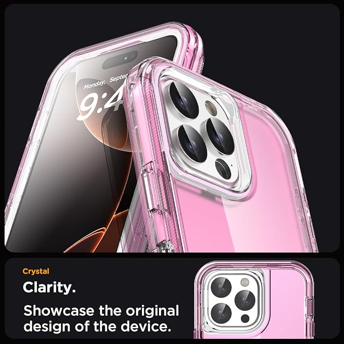 AICase for iPhone 16 Pro Case Clear 3 in 1 Heavy Duty Drop Protection Full Body Rugged Shockproof/Dust Proof 3-Layer Military Protective Tough Durable Cover for iPhone 16 Pro 6.3"_2