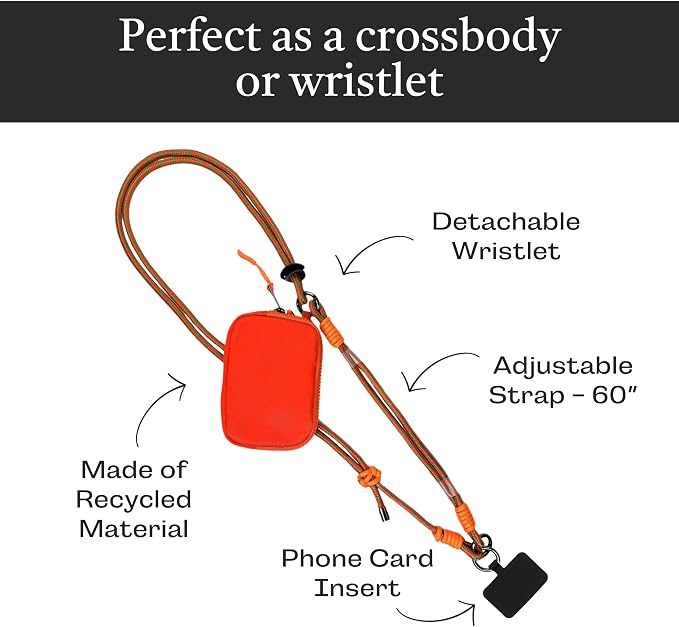 Save the Girls Active Rope Clip and Go Phone Strap – Cell Phone Lanyard for Life on the Move