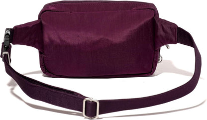 Baggallini Securtex Anti-theft Belt Bag 8.8"x5.5" Crossbody Fanny Pack for Women RFID Wallet Locking Zipper Travel Purse
