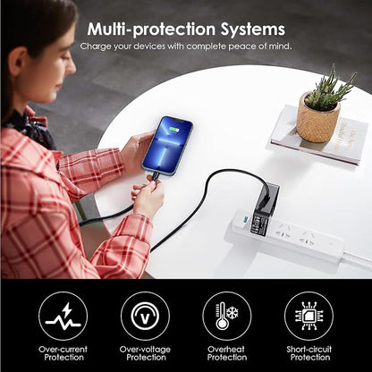 WAVLINK 118W GaN Charger, Ultra-Fast PD3.0 USB C Charger with GaN Ⅱ Tech, One-Port Wall Charger Power Adapter for Laptops, iPhone, Android (with USB-C Cable), Portable for Anywhere You Travel