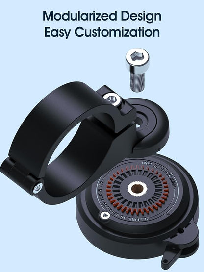 sincetop Bike/Motorcycle Phone Mount - Series Q [ Quad ] - Bicycle Handlebar Aluminum Cell Phone Holder - Quick Lock & Release - Compatible with Moto/Mountain/Road/Electric Bikes, and Scooters