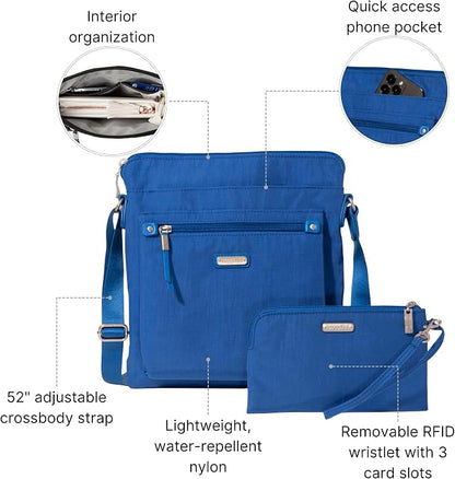 Baggallini womens Go Bagg With Rfid Phone Wristlet