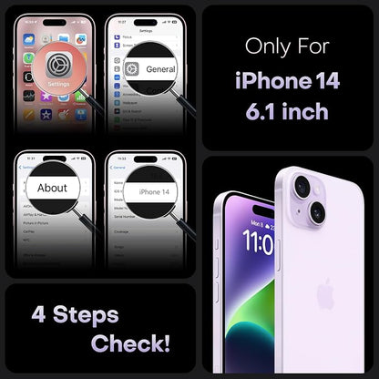 TOCOL Magnetic for iPhone 14 Case, Upgraded Full Camera Protection, Compatible with Magsafe, Drop Protection, Translucent Matte Back Bumper Phone Cover 6.1-Inch (Light Purple)
