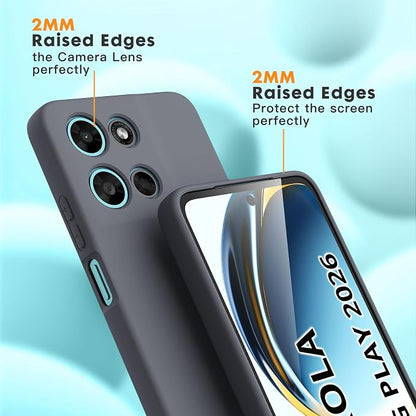 for Motorola Moto G 2026/G Play 2026 Case, 2 Pack Tempered Glass Screen Protectors, Soft TPU Liquid Silicone Shockproof Gel Cover-Deep Lavender