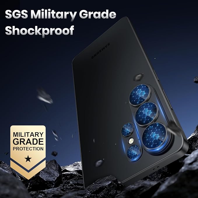 for Samsung Galaxy S26 Ultra Camera Lens Protector - Matte Titanium Alloy [Military Grade Shatterproof] [Strong Adsorption] Glass Camera Screen Protector for S26 Ultra, Black