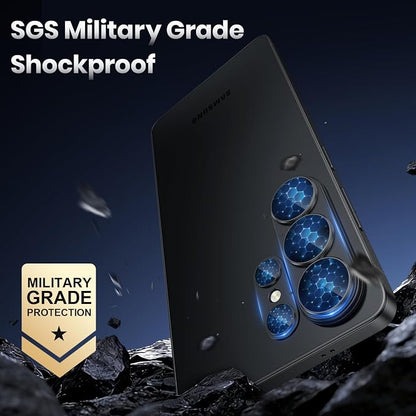 for Samsung Galaxy S26 Ultra Camera Lens Protector - Matte Titanium Alloy [Military Grade Shatterproof] [Strong Adsorption] Glass Camera Screen Protector for S26 Ultra, Black