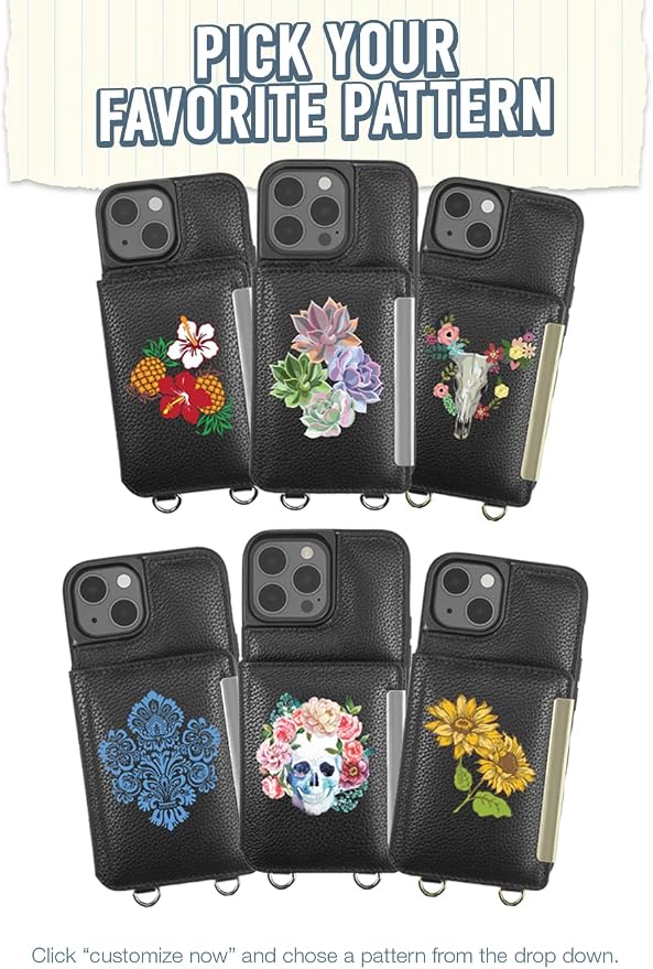 Smartish iPhone 13 Pro Crossbody Wallet Case for Women - Dancing Queen [Purse/Clutch with Detachable Strap & Wristlet] Protective Cover with Credit Card Holder - Secret Menu
