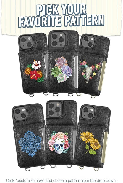 Smartish iPhone 13 Pro Crossbody Wallet Case for Women - Dancing Queen [Purse/Clutch with Detachable Strap & Wristlet] Protective Cover with Credit Card Holder - Secret Menu