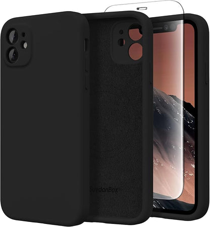 Magnetic for iPhone 11 Phone Case Silicone, Compatible with MagSafe, [Full Camera Protection][Screen Protector] Slim Shockproof Protective Case for iPhone 11 6.1", Black