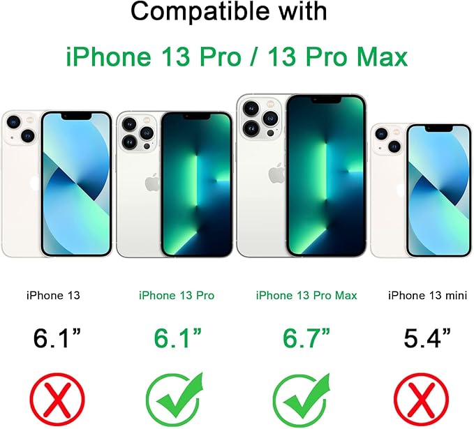 for iPhone 13 Pro and iPhone 13 Pro Max Camera Lens Protector, Anti-Scratch Tempered Glass Camera Screen Protector Shockproof Full Protective Camera Cover Case Friendly Lens Cover-Black