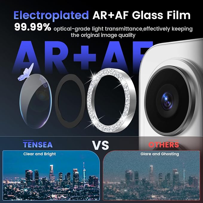 Tensea (3+2PCS Compatible with Samsung Galaxy S26 Ultra Camera Lens Protector, 9H Tempered Glass Camera Cover Screen Protector Metal Individual Ring [Installation Tray][Case Friendly]